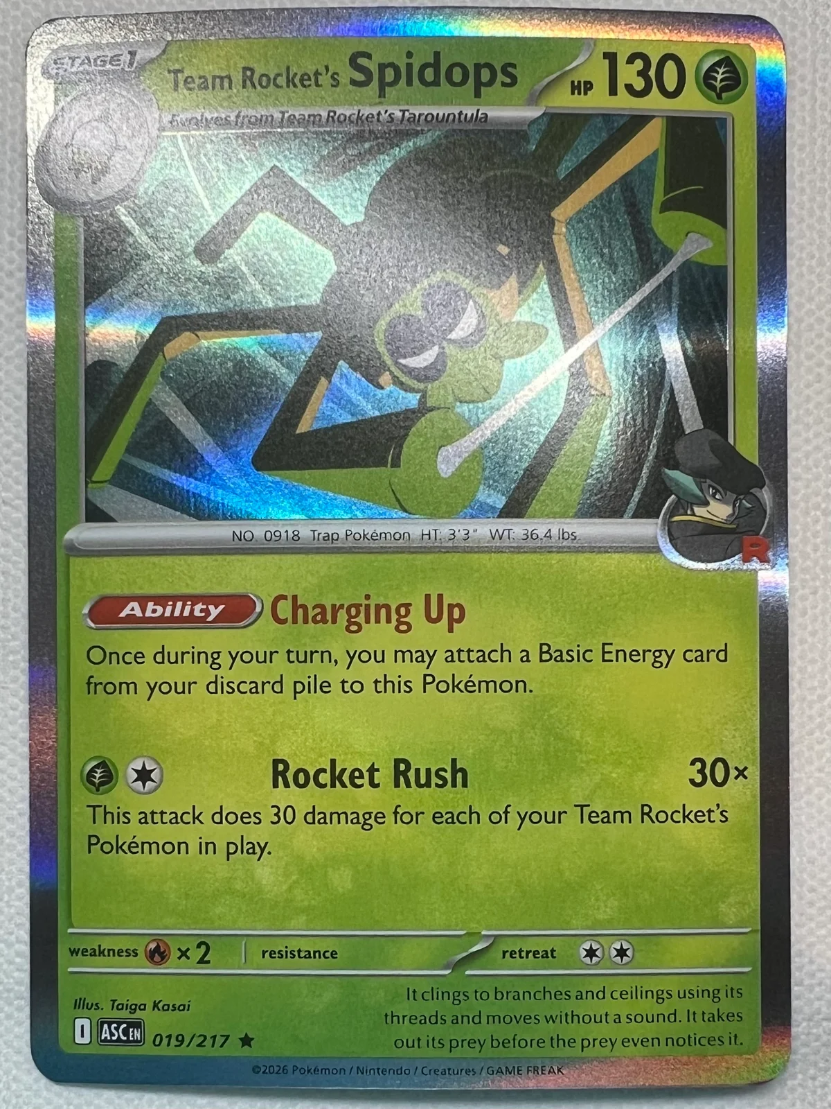 Team Rocket’s Spidops #019/217 - Holo